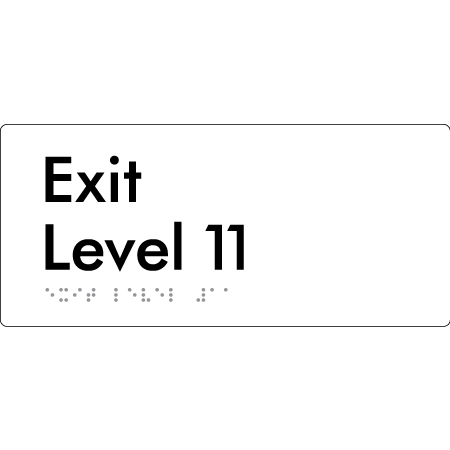 Exit Level 11 - Braille Tactile Signs Aust.