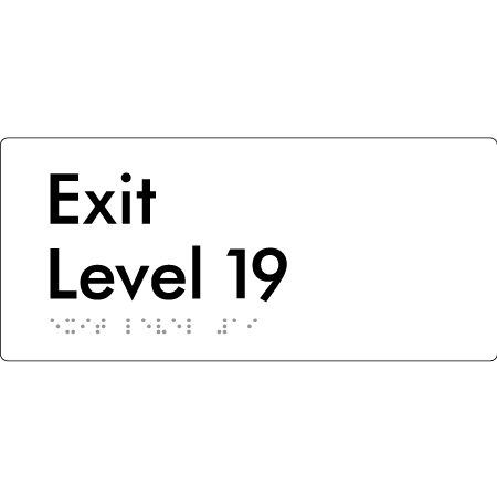 Exit Level 19 - Braille Tactile Signs Aust.