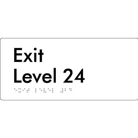 Exit Level 24 - Braille Tactile Signs Aust.