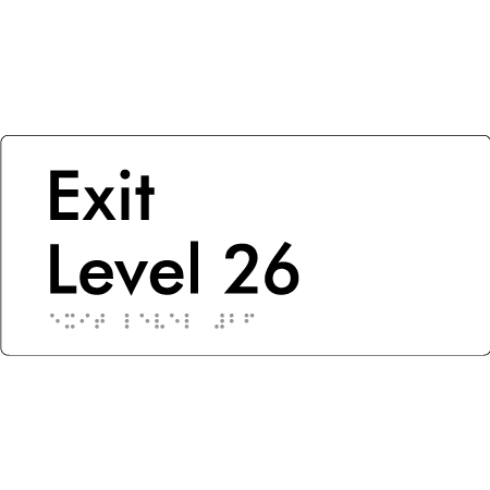 Exit Level 26 - Braille Tactile Signs Aust.