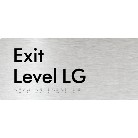 Exit Level LG - Braille Tactile Signs Aust.