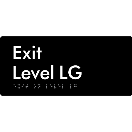Exit Level LG - Braille Tactile Signs Aust.