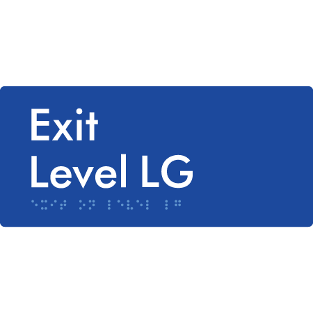 Exit Level LG - Braille Tactile Signs Aust.