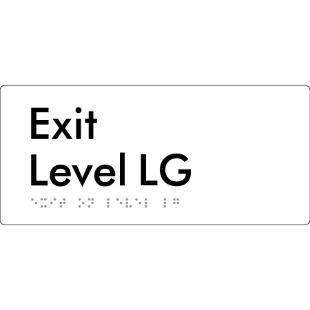 Exit Level LG - Braille Tactile Signs Aust.
