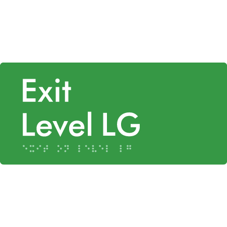 Exit Level LG - Braille Tactile Signs Aust.