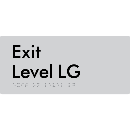 Exit Level LG - Braille Tactile Signs Aust.
