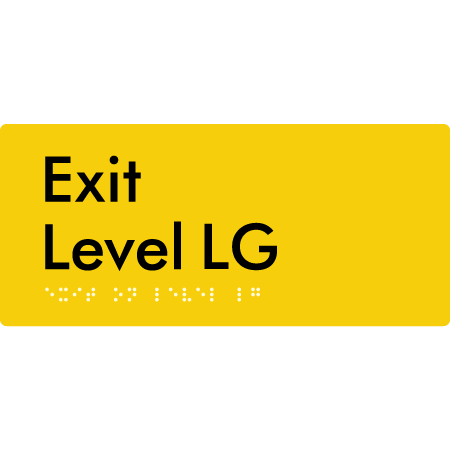 Exit Level LG - Braille Tactile Signs Aust.