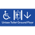 Unisex Accessible Toilet on Ground Floor Via Lift with Directional Arrow