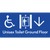 Unisex Accessible Toilet on Ground Floor Via Lift with Directional Arrow