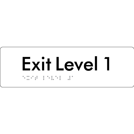 Exit Level 1 - Braille Tactile Signs Aust.