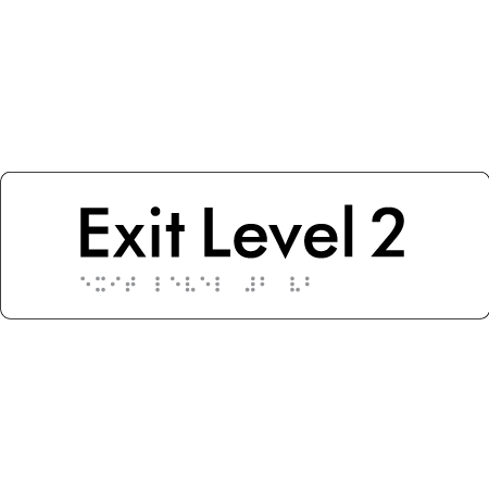 Exit Level 2 - Braille Tactile Signs Aust.