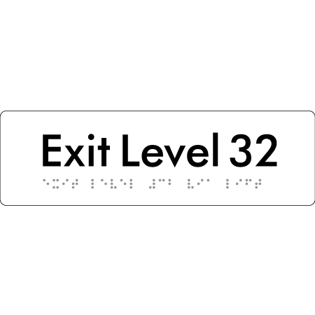 Exit Level 32 - Braille Tactile Signs Aust.