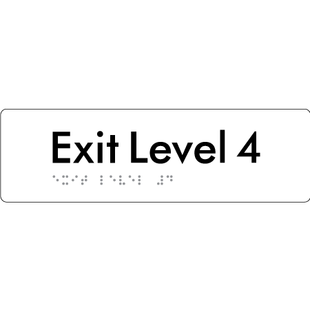 Exit Level 4 - Braille Tactile Signs Aust.