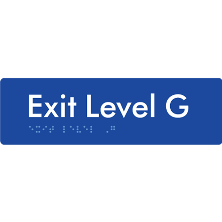 Exit Level G - Braille Tactile Signs Aust.