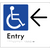 Accessible Entry with Large Directional Arrow