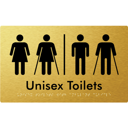 Unisex Toilets with Ambulant Cubicle w/ Air Lock - Braille Tactile Signs Aust.