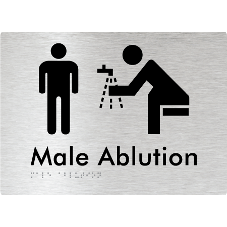 Male Ablution - Braille Tactile Signs Aust.
