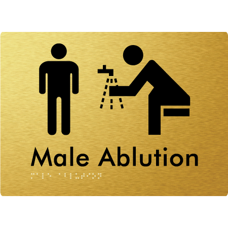 Male Ablution - Braille Tactile Signs Aust.