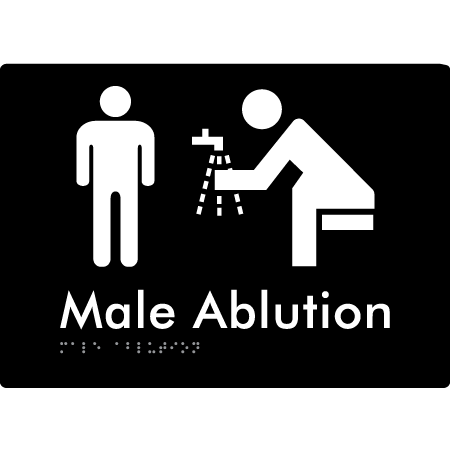 Male Ablution - Braille Tactile Signs Aust.