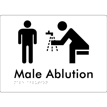 Male Ablution - Braille Tactile Signs Aust.