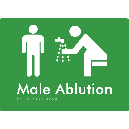 Male Ablution - Braille Tactile Signs Aust.