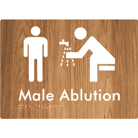Male Ablution - Braille Tactile Signs Aust.