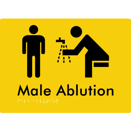 Male Ablution - Braille Tactile Signs Aust.