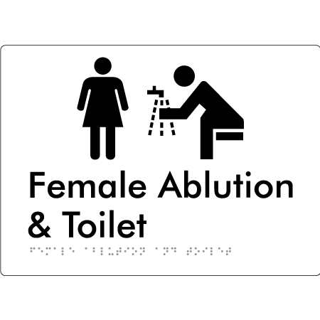 Female Ablution & Toilet - Braille Tactile Signs Aust.