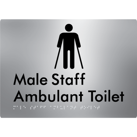 Male Staff Ambulant Toilet - Braille Tactile Signs Aust.