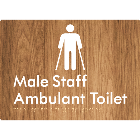 Male Staff Ambulant Toilet - Braille Tactile Signs Aust.