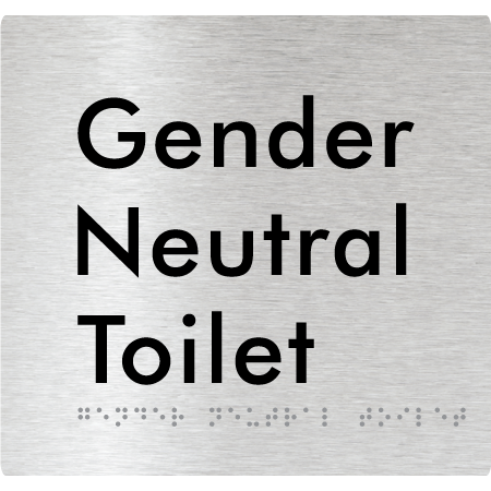 Gender Neutral Toilet - Braille Tactile Signs Aust.