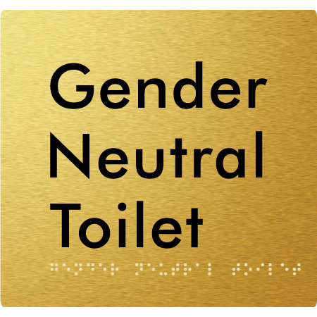 Gender Neutral Toilet - Braille Tactile Signs Aust.