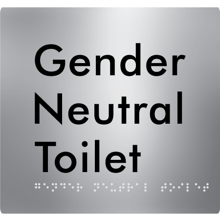 Gender Neutral Toilet - Braille Tactile Signs Aust.