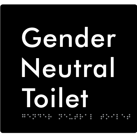 Gender Neutral Toilet - Braille Tactile Signs Aust.