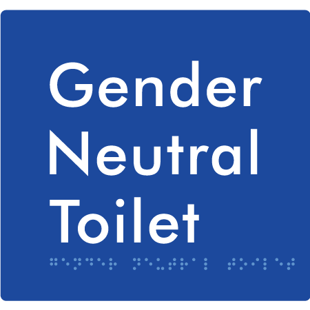Gender Neutral Toilet - Braille Tactile Signs Aust.