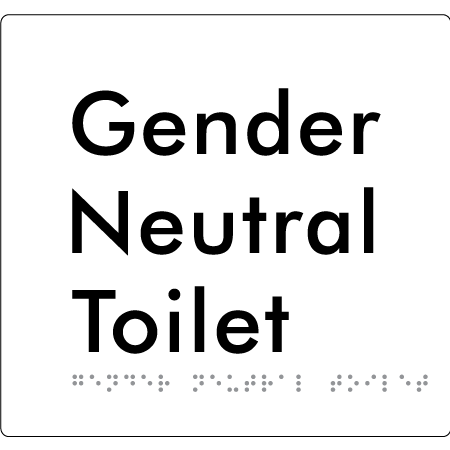 Gender Neutral Toilet - Braille Tactile Signs Aust.