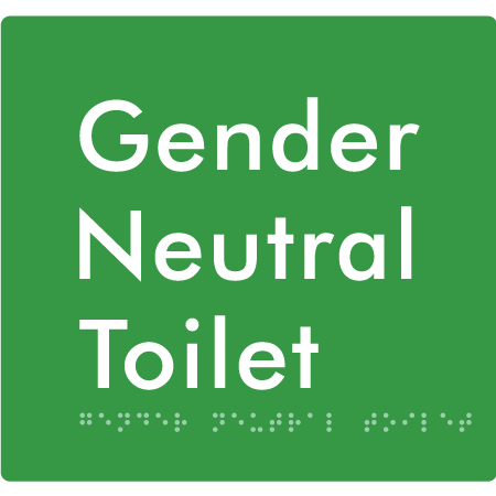 Gender Neutral Toilet - Braille Tactile Signs Aust.