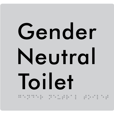 Gender Neutral Toilet - Braille Tactile Signs Aust.