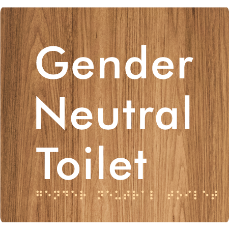 Gender Neutral Toilet - Braille Tactile Signs Aust.