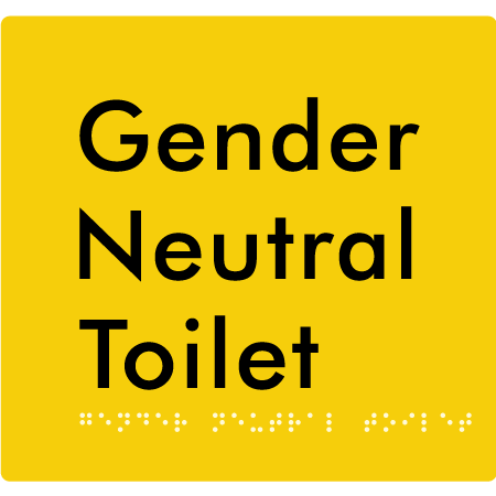 Gender Neutral Toilet - Braille Tactile Signs Aust.