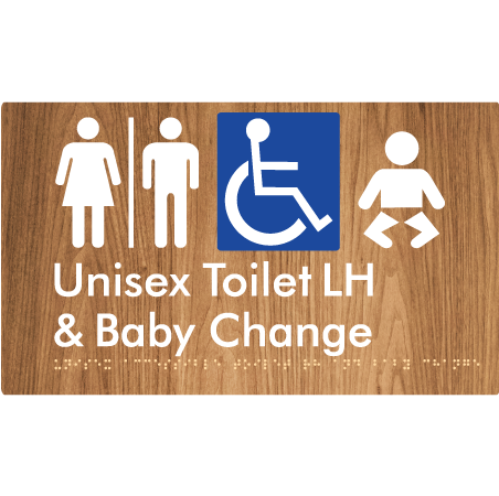 Unisex Accessible Toilet LH and Baby Change w/ Air Lock - Braille Tactile Signs Aust.