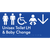 Unisex Accessible Toilet LH and Baby Change w/ Large Arrow: