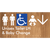 Unisex Accessible Toilet LH and Baby Change w/ Large Arrow: