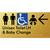 Unisex Accessible Toilet LH and Baby Change w/ Large Arrow: