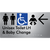 Unisex Accessible Toilet LH and Baby Change w/ Large Arrow: