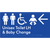 Unisex Accessible Toilet LH and Baby Change w/ Large Arrow: