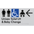 Unisex Accessible Toilet LH and Baby Change w/ Large Arrow: