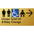 Unisex Accessible Toilet LH and Baby Change w/ Large Arrow:
