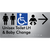 Unisex Accessible Toilet LH and Baby Change w/ Large Arrow: