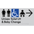 Unisex Accessible Toilet LH and Baby Change w/ Large Arrow: